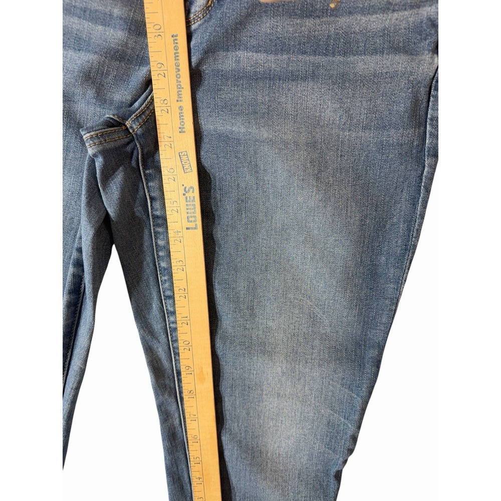 American Eagle Womens 14 Next Level Stretch Jeans High Rise Button Fly Blue - Picture 5 of 9